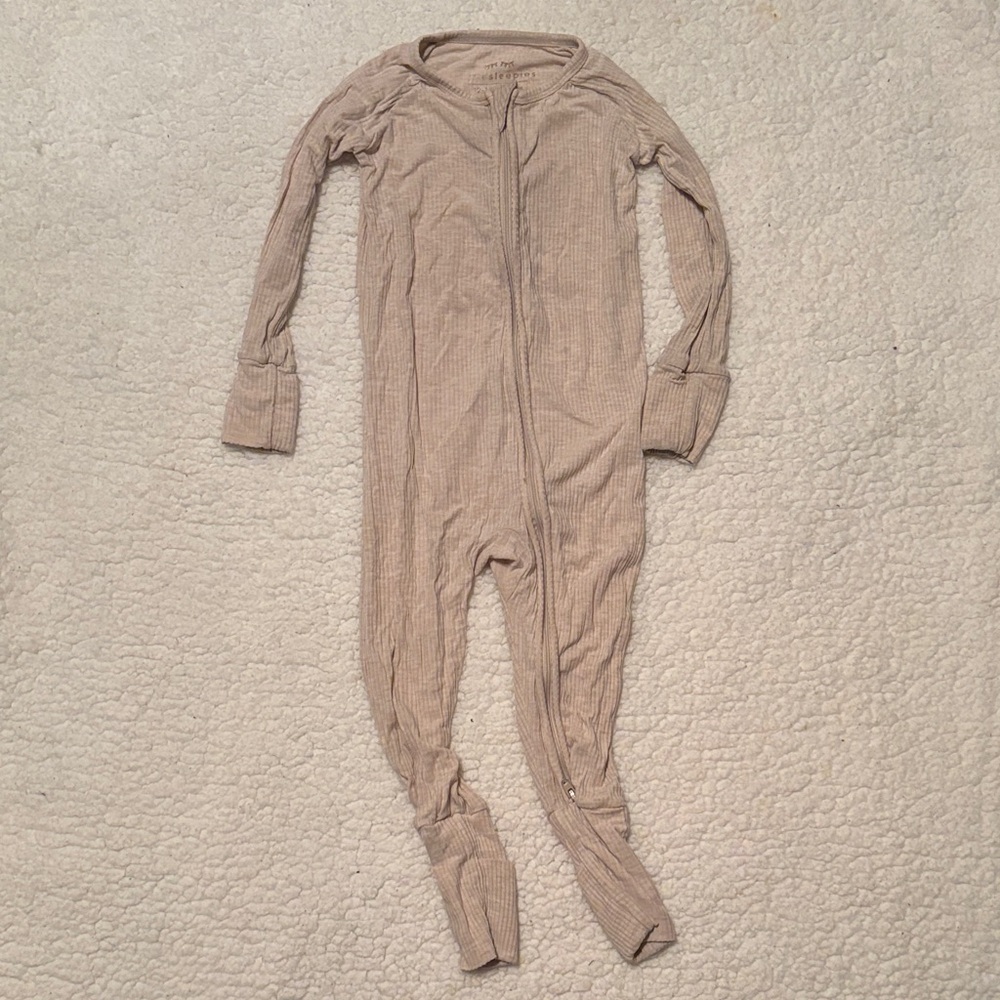 Little Sleepies LS Ribbed Oatmeal Zippy